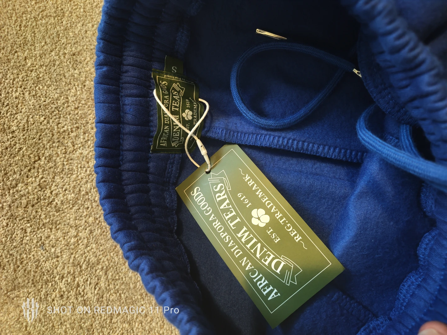 Denim Tears Cotton Sweatpants (Size S) - Black & Royal Blue - photo 2