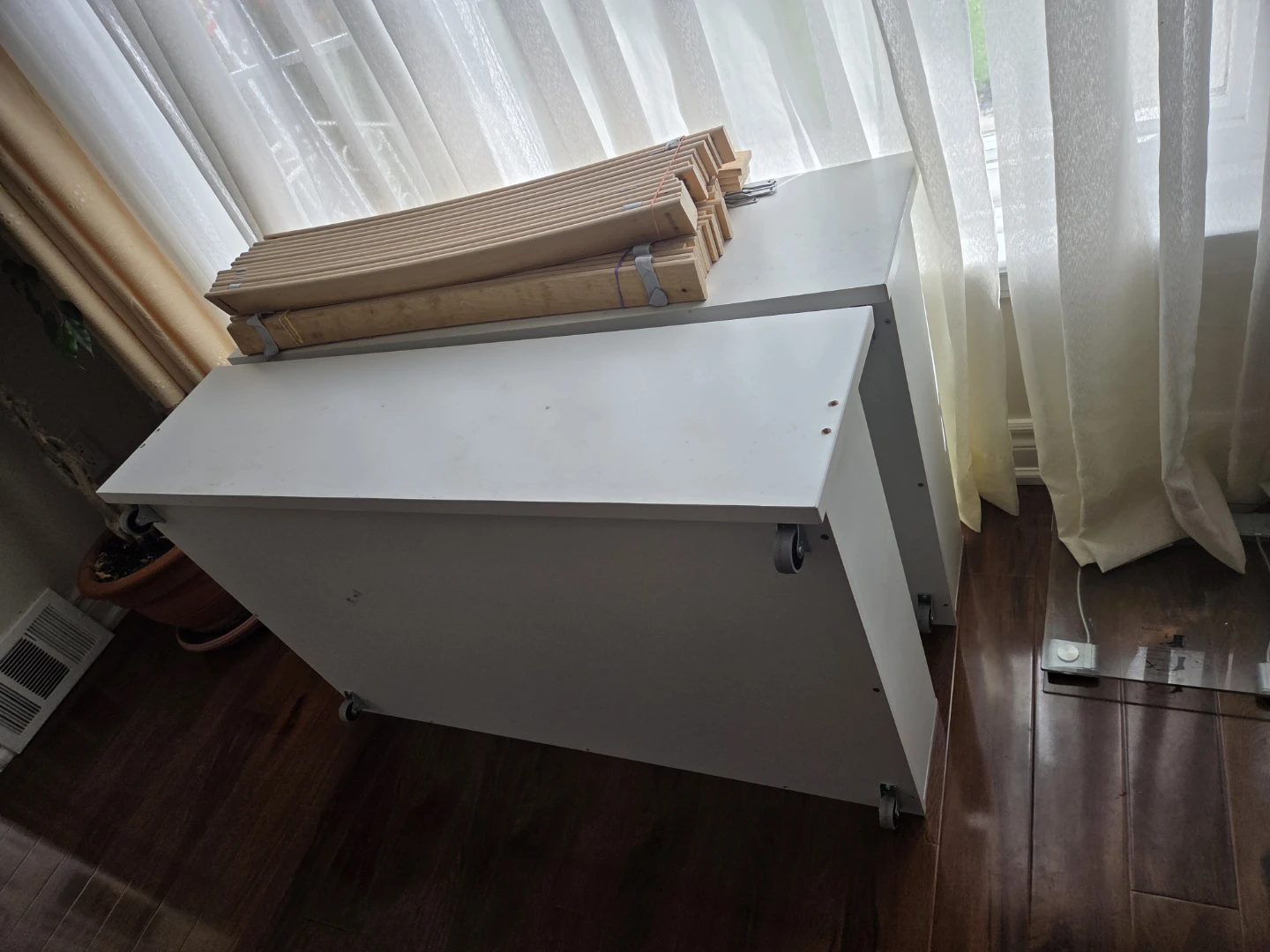 IKEA QUEEN Size bed frame with 2 storage lockers