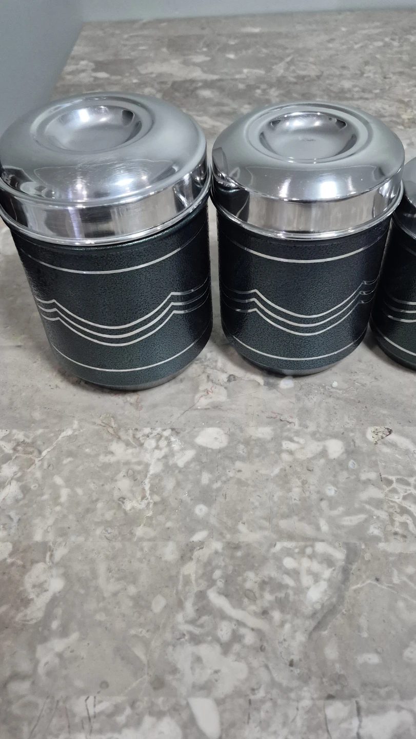 Brand new set of 5 stainless steel Storage Canisters - photo 5