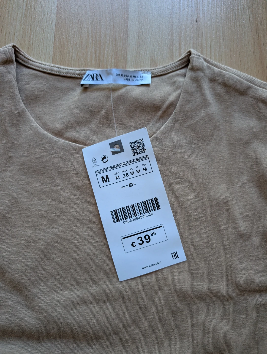 Zara beige sleeveless muscle tank cropped top new with tag
