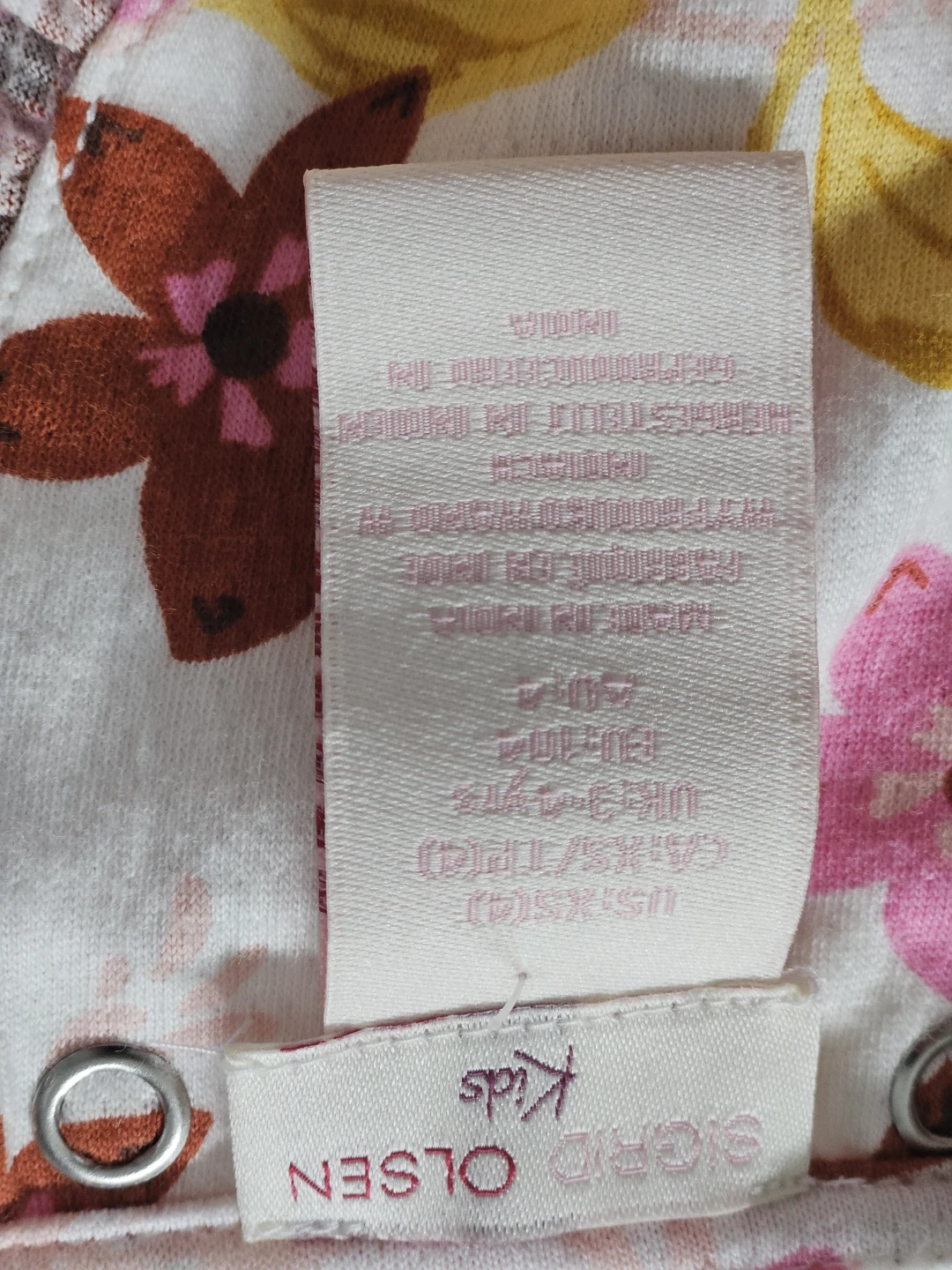 White Floral Wide Leg Pants and Top, 4T - photo 4