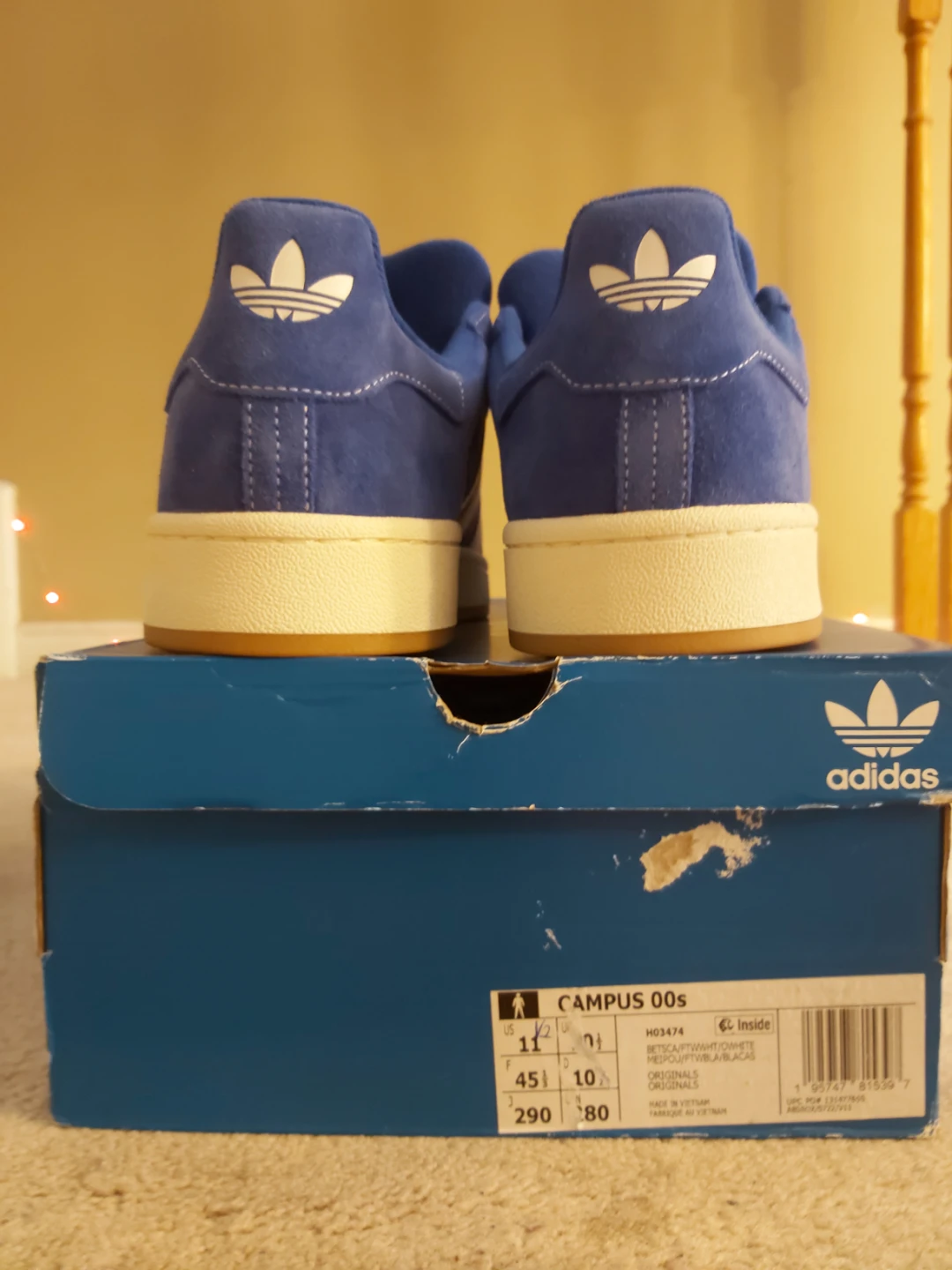 NEW 11.5 Adidas Campus 00s Blue Suede Sneakers Size 11 - photo 4
