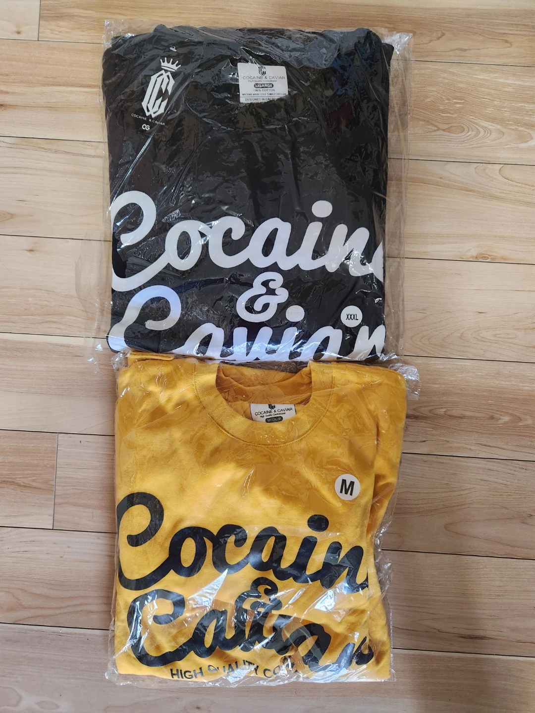 Cocaine & Caviar Sweatshirts (Black XXL, Yellow M)