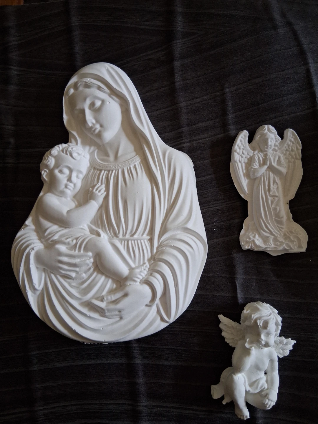 White Madonna and Child with Angels Plaster Castings