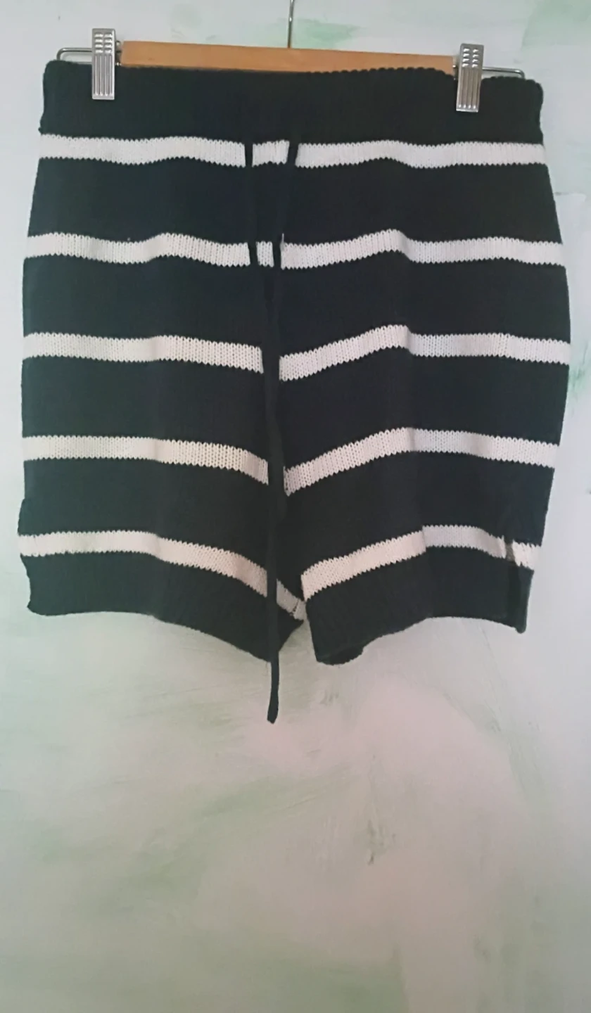 Shein Navy and White Striped Sweater and Shorts Set - photo 5