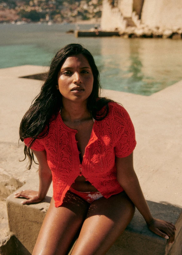 Sézane Cybele sweater in red - photo 3