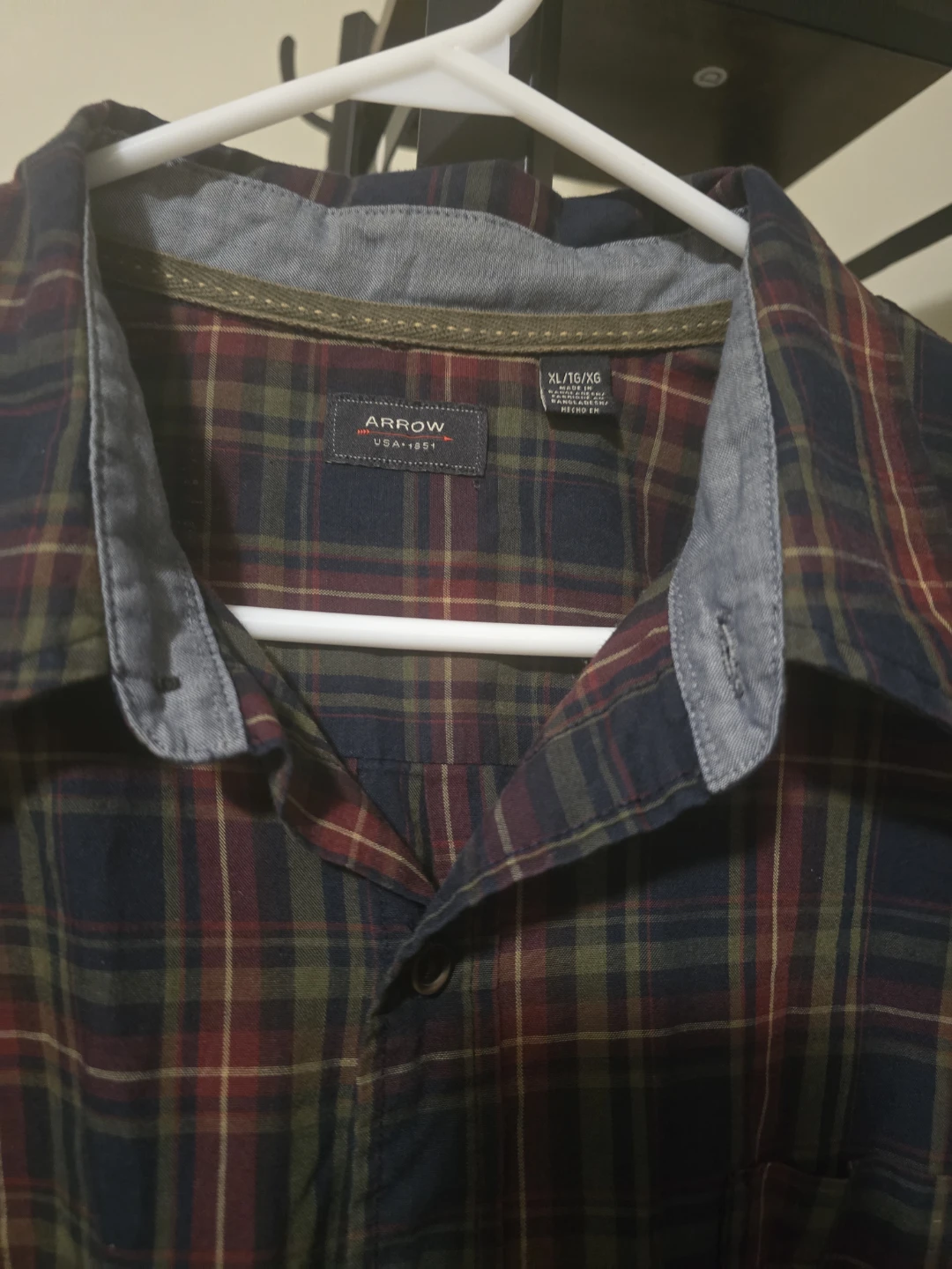 Arrow Plaid Button-Up Shirt - photo 2