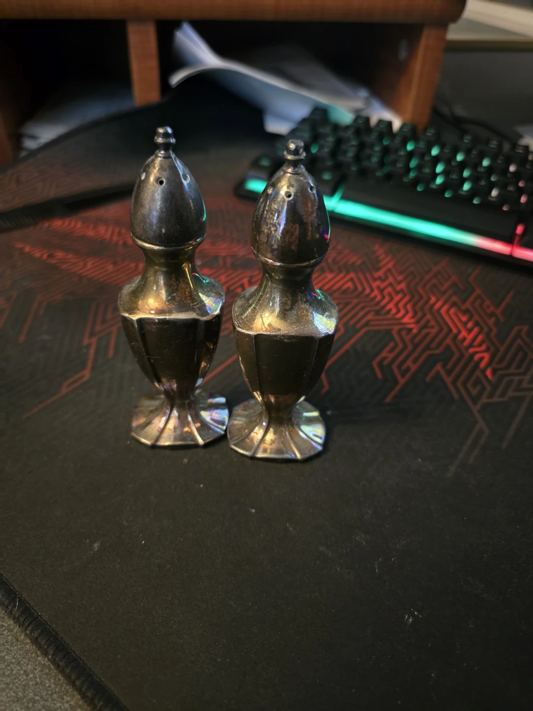 Vintage Lead Salt and Pepper Shakers