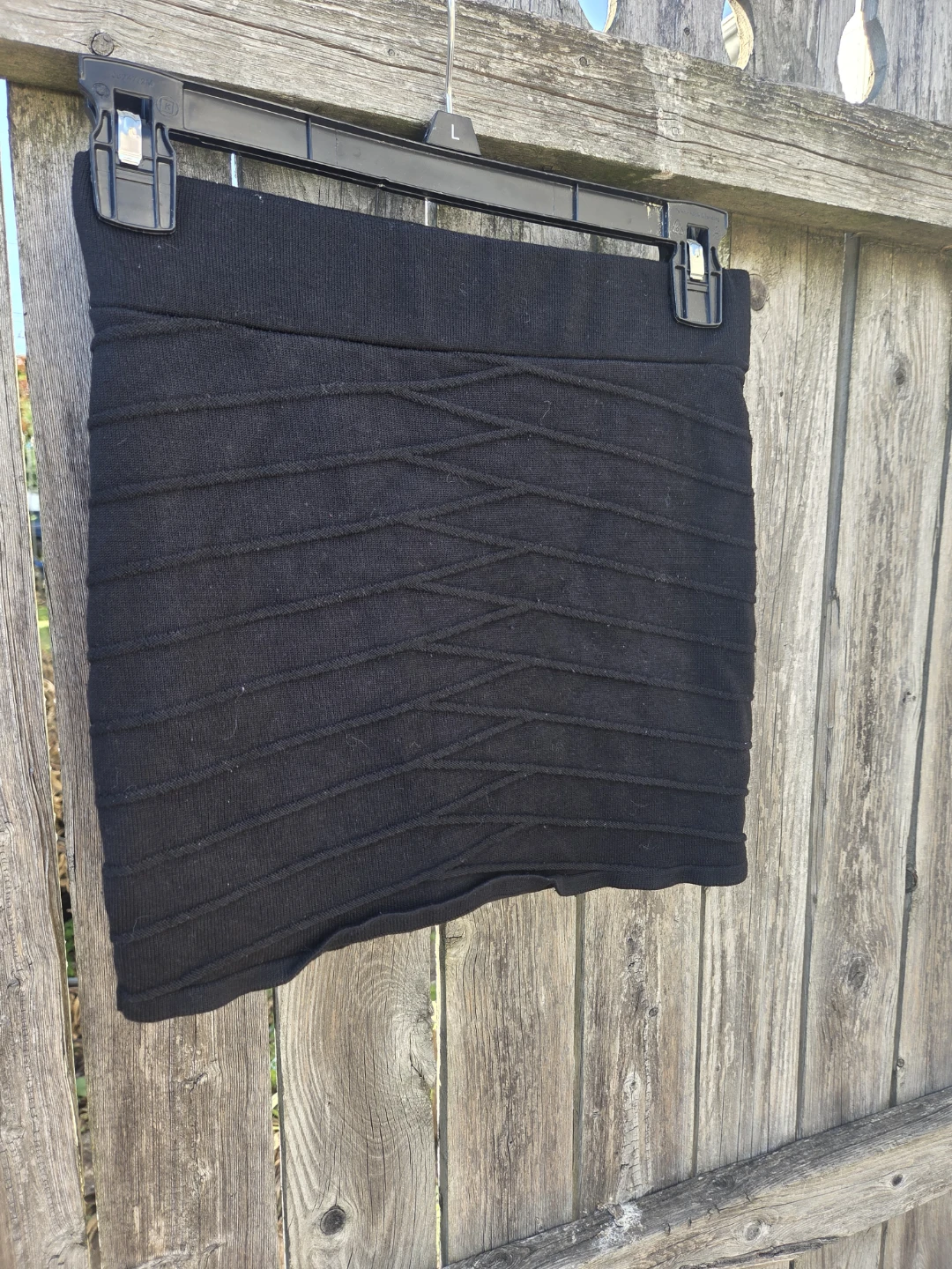 Black Bandage Knit Mini Skirt - photo 4