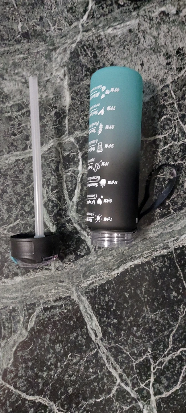 Water Bottle with Straw and Time Markers - photo 2