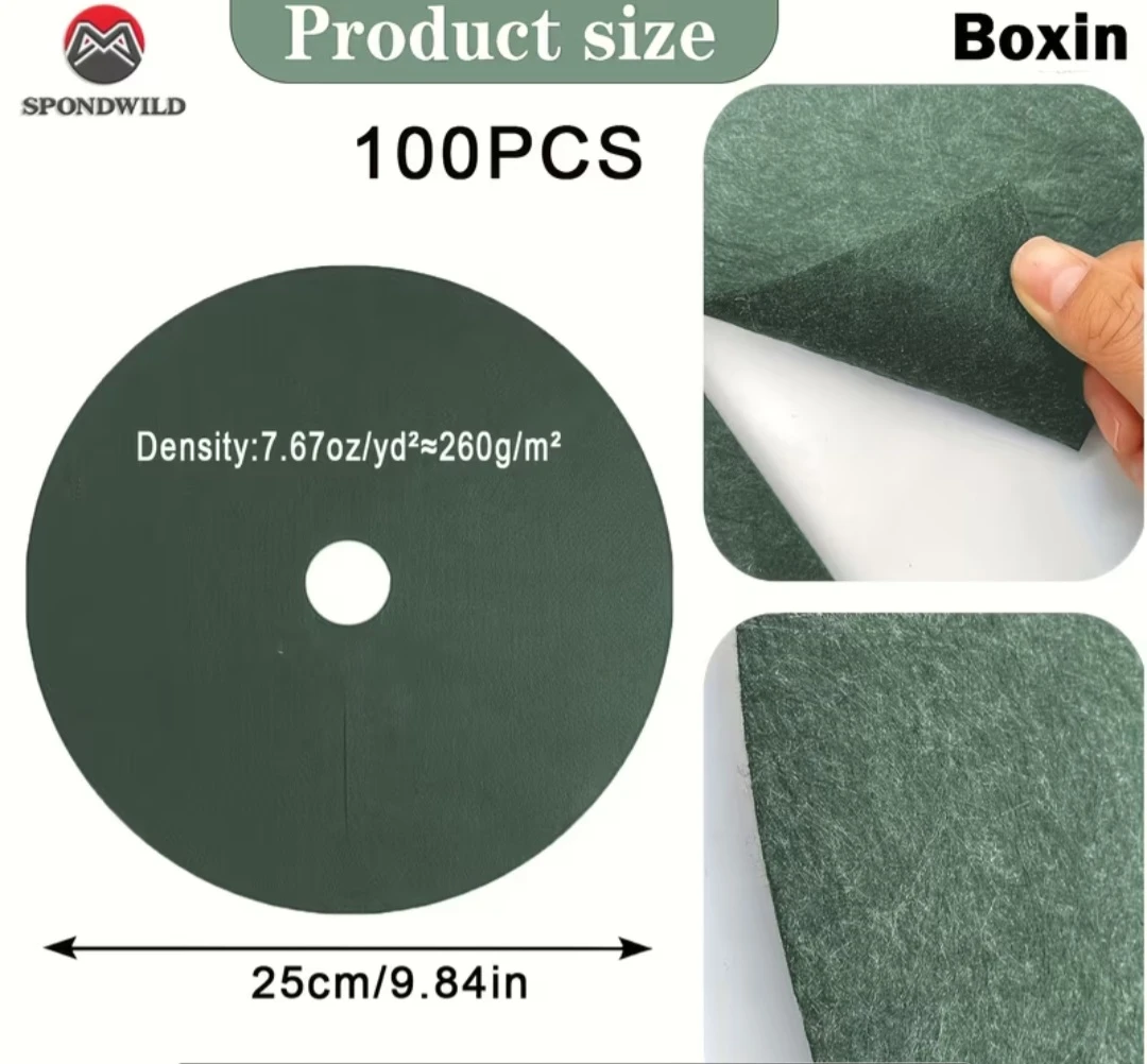 Boxin Tree Trunk Weed Barrier Mats (100 PCS)