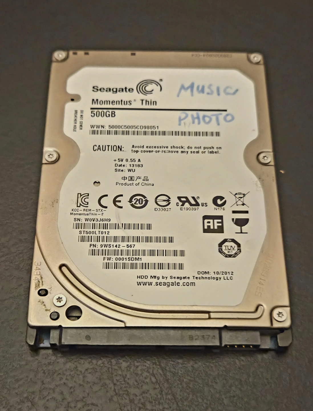 Seagate Momentus Thin 500GB Hard Drive