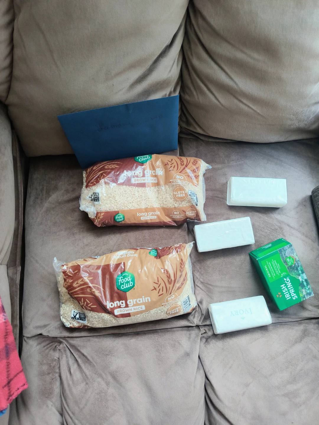 Free rice and bar soap