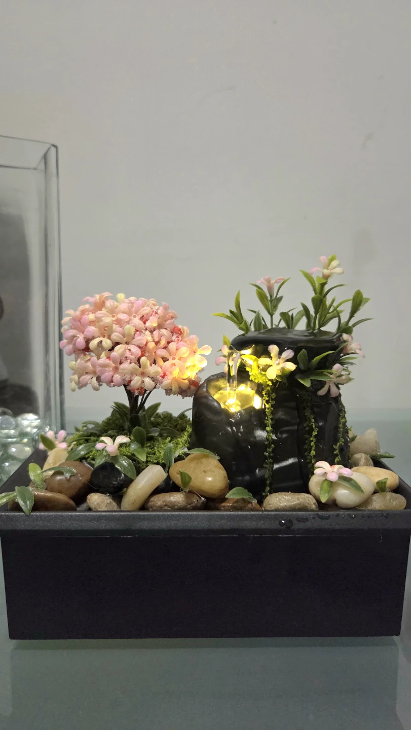 Mini Indoor Water Fountain with Lights