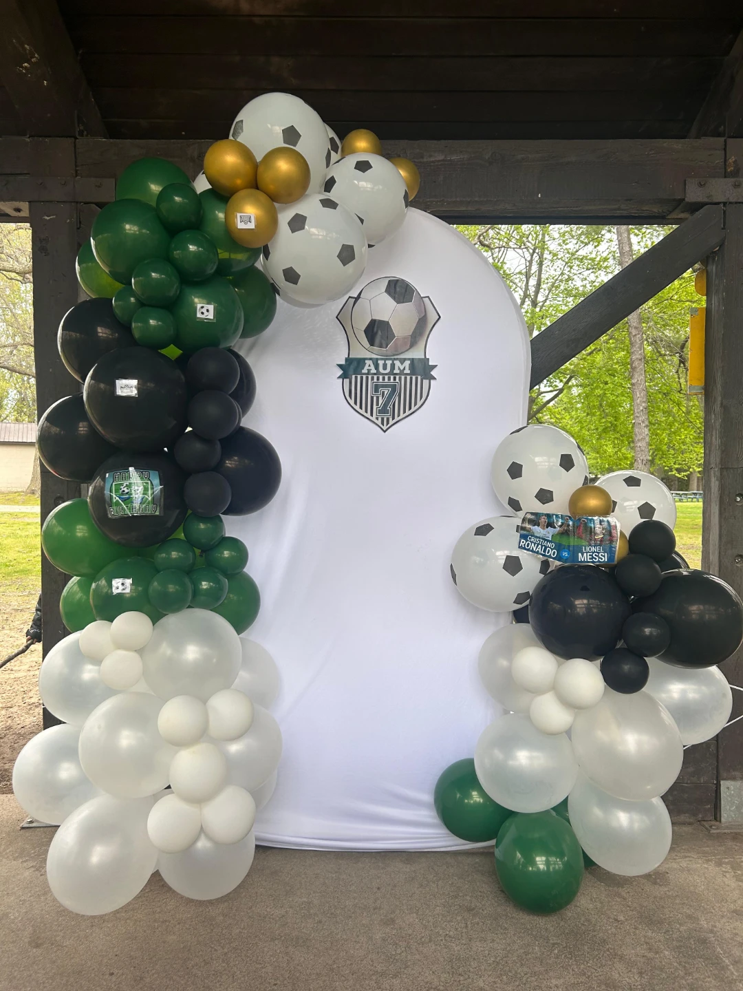 Soccer Balloon Arch and Backdrop