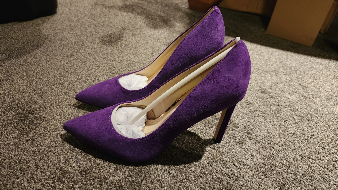 Nine West Tatiana Dress Pump - Purple Suede - Size 6 - photo 5