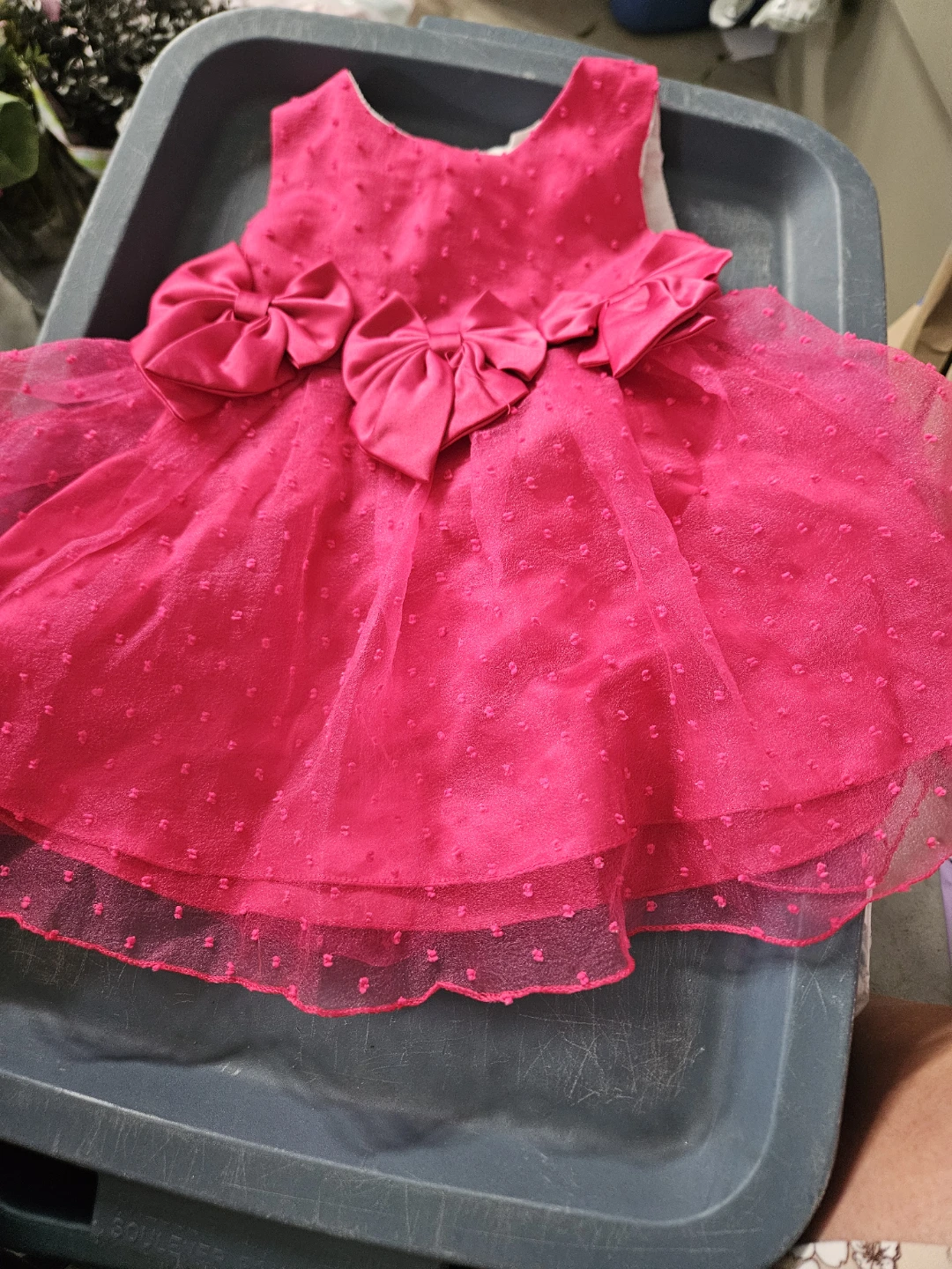 Children's Pink Party Dress, 12 to 18 M
