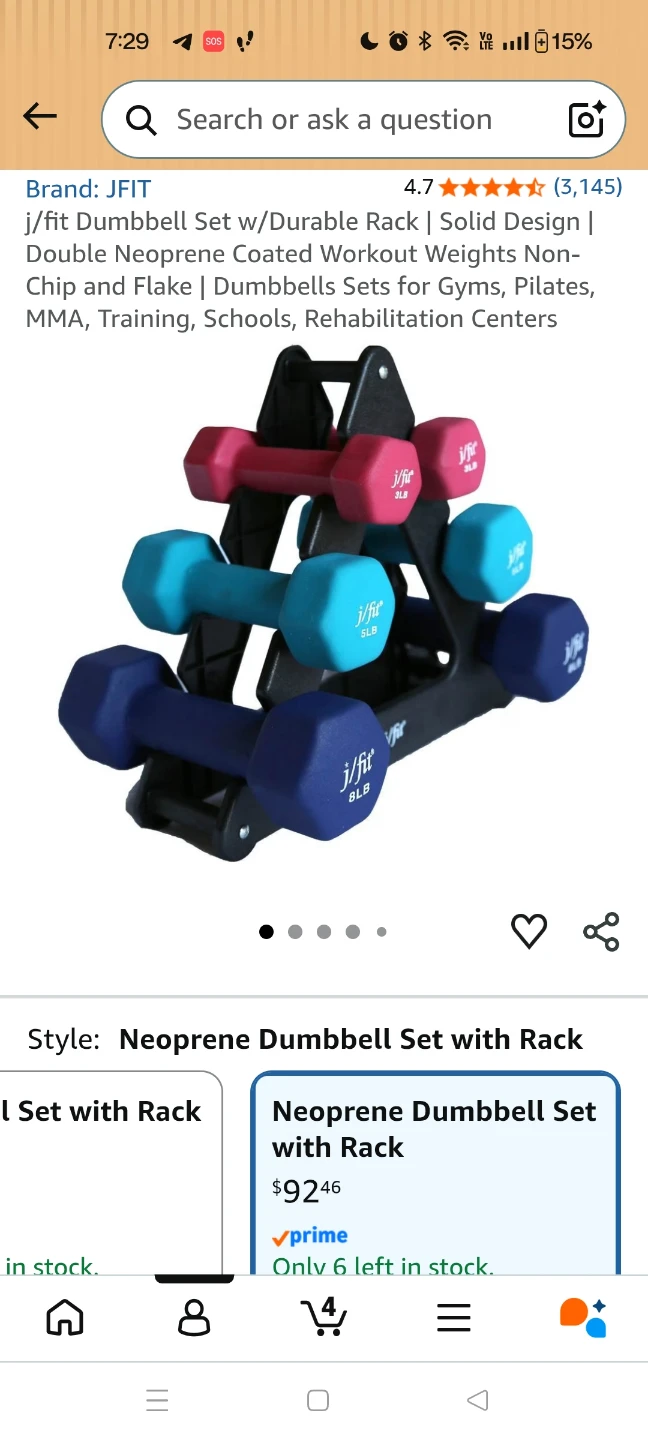 j/fit Dumbbell Set with Rack - photo 4
