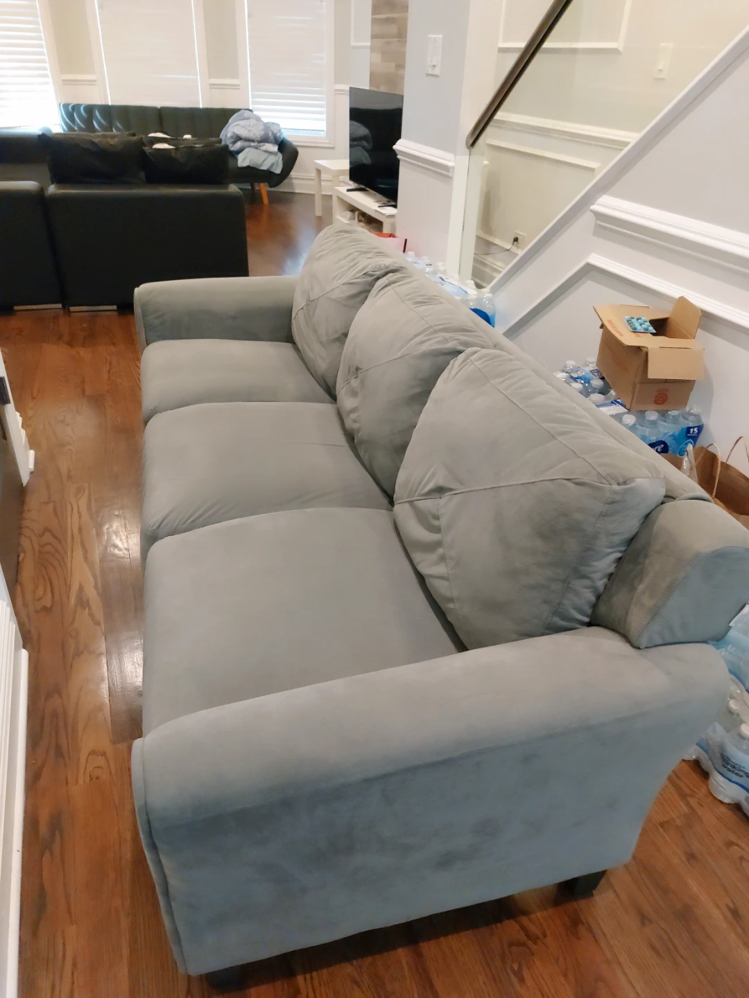 Light Gray 3-Seater Sofa - photo 3