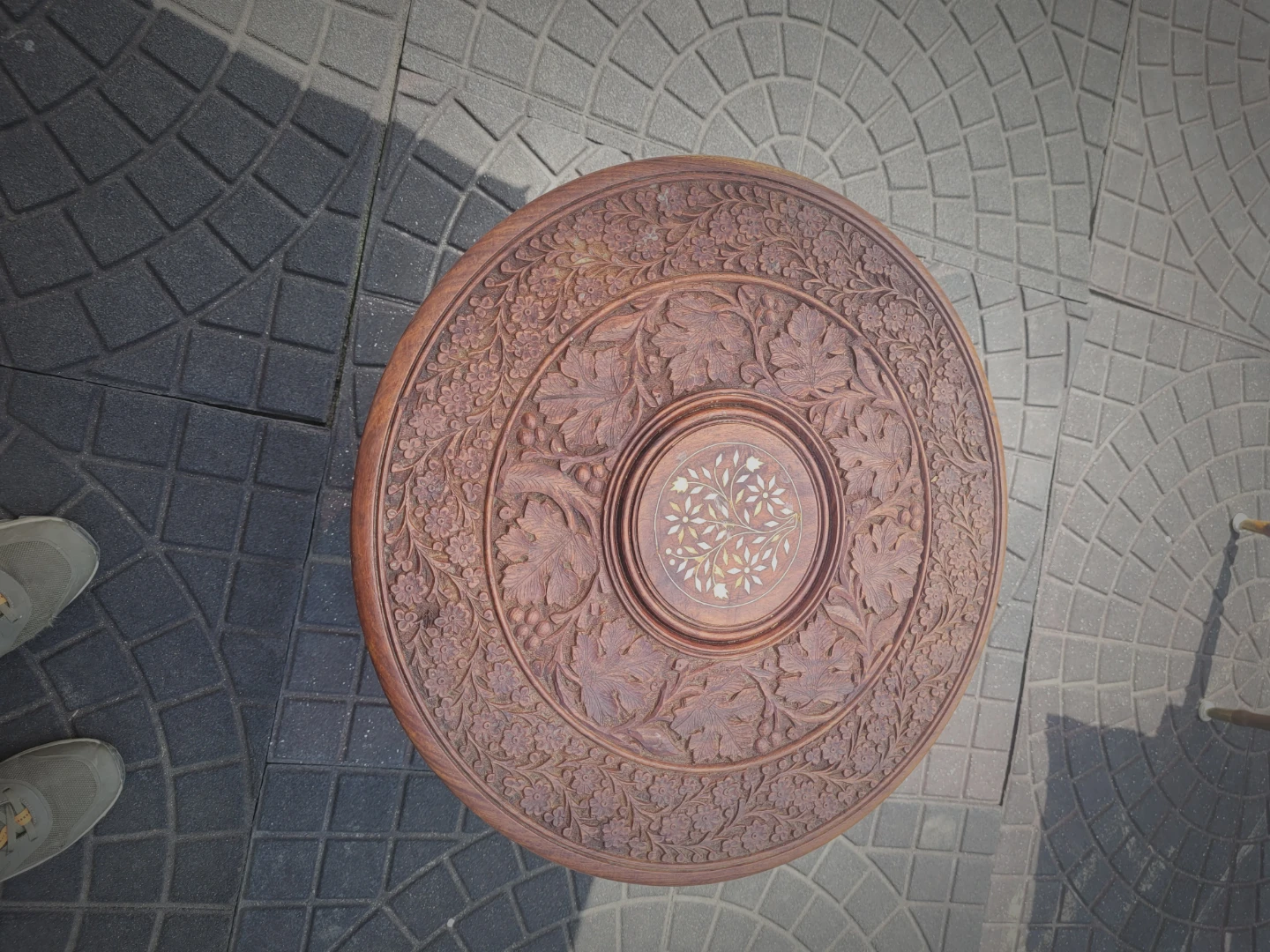 Hand Carved Wooden Table - photo 2
