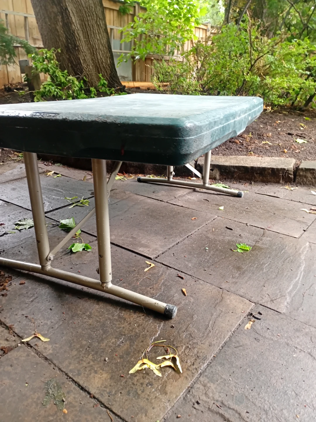 Green Plastic Folding Table - photo 2