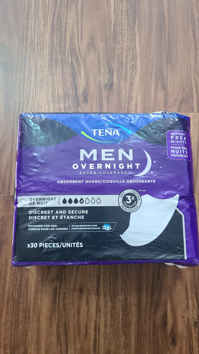 TENA Men Overnight Extra Coverage Absorbent Guards - 30 Pieces - photo 2