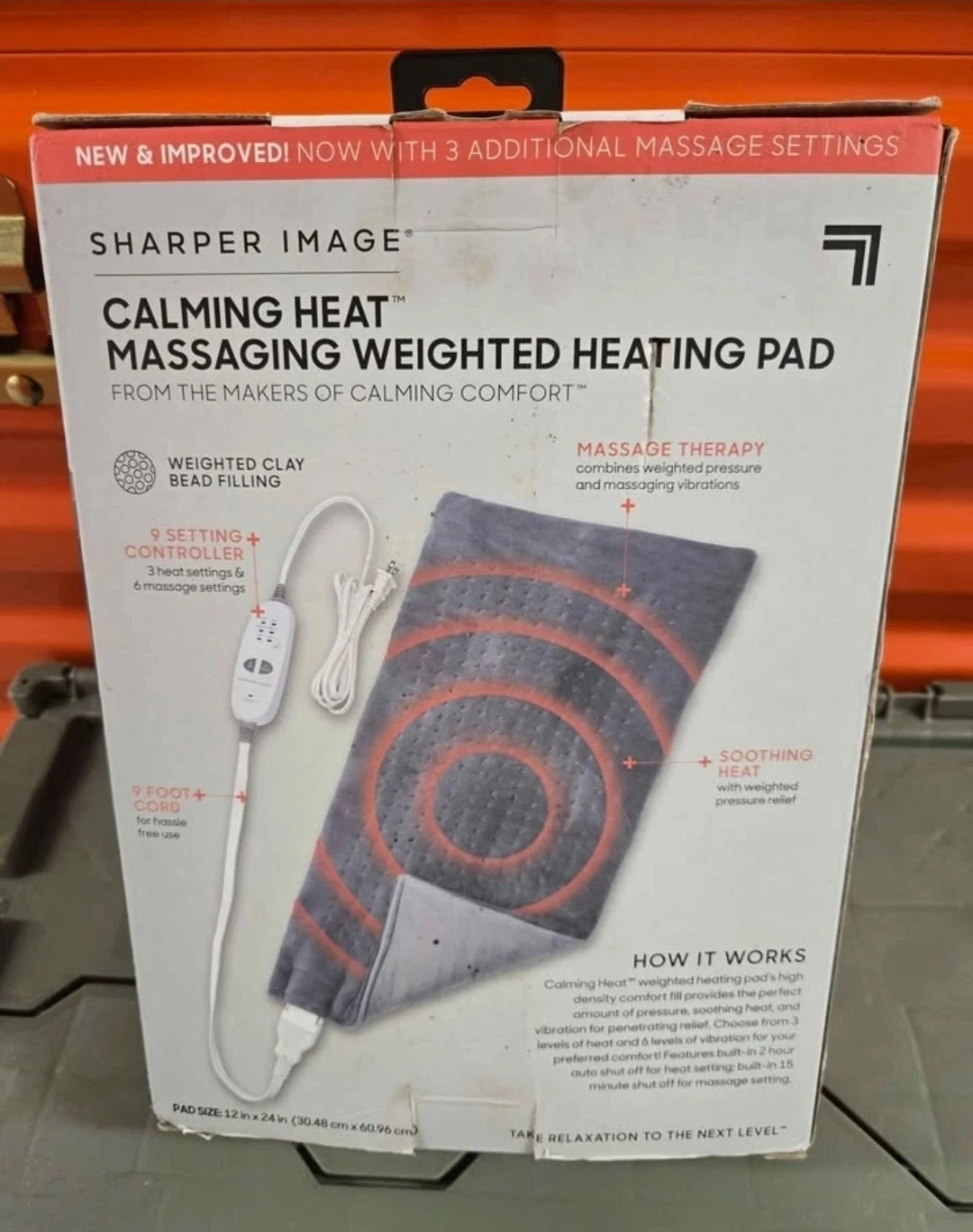 Brand New Sharper Image Massaging Weighted Heating Pad! 🔥 - photo 2