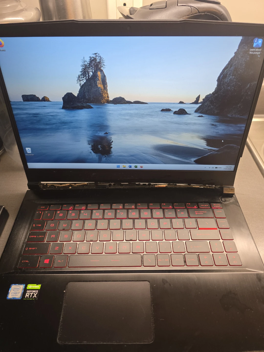 MSi GAMING-READ-i7 9750h-RTX2060-8GB-500GB Nvme