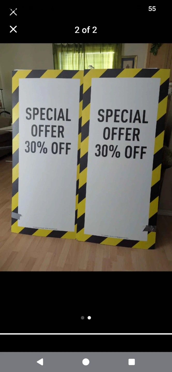 🔥 $30 for all: SEVERAL FOAM CORE SALE SIGNS - photo 2