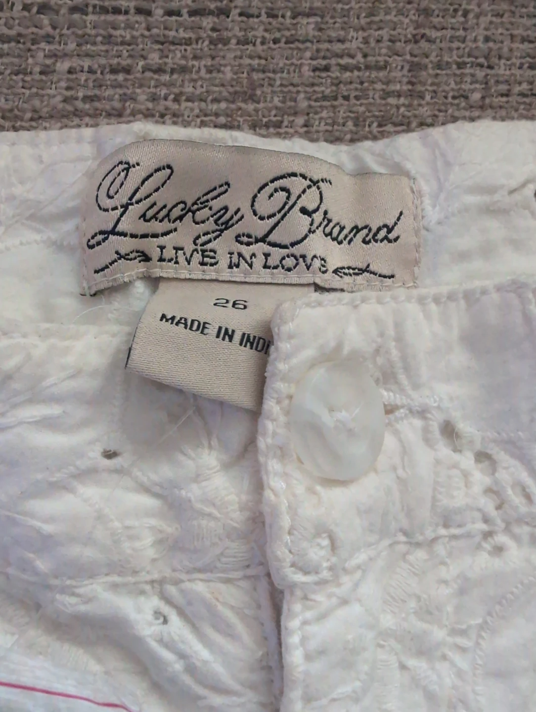 Lucky Brand White Eyelet Shorts Size 26 - photo 2