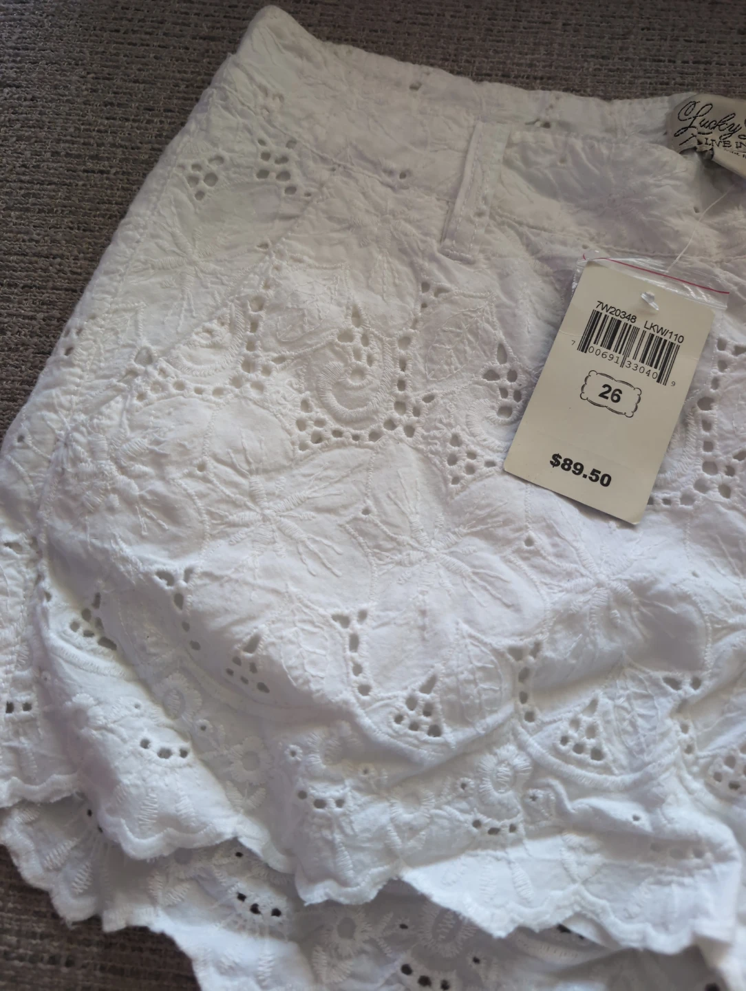 Lucky Brand White Eyelet Shorts Size 26 - photo 3