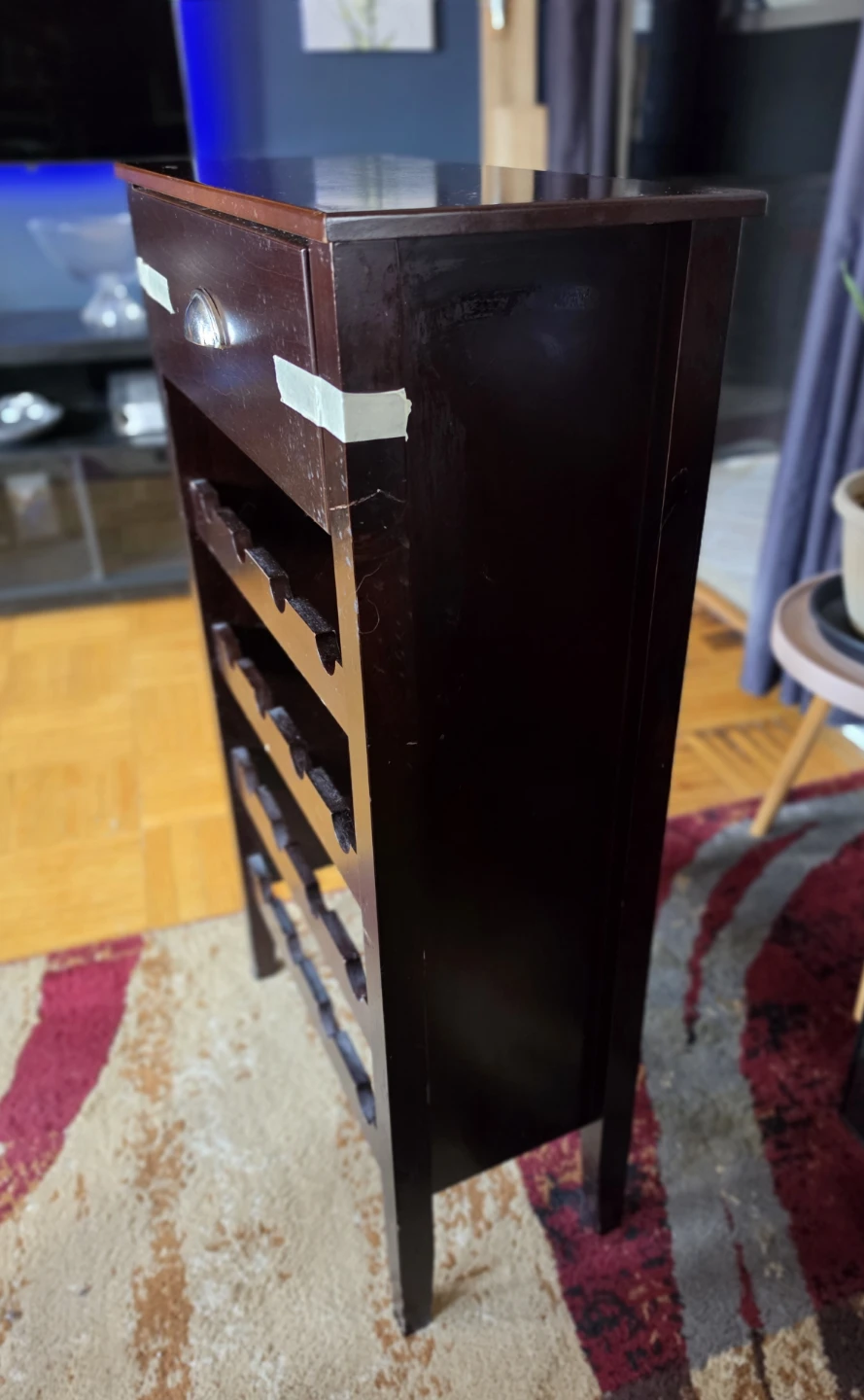 16 Bottle Solid Wood Wine Rack w/drawer - photo 3