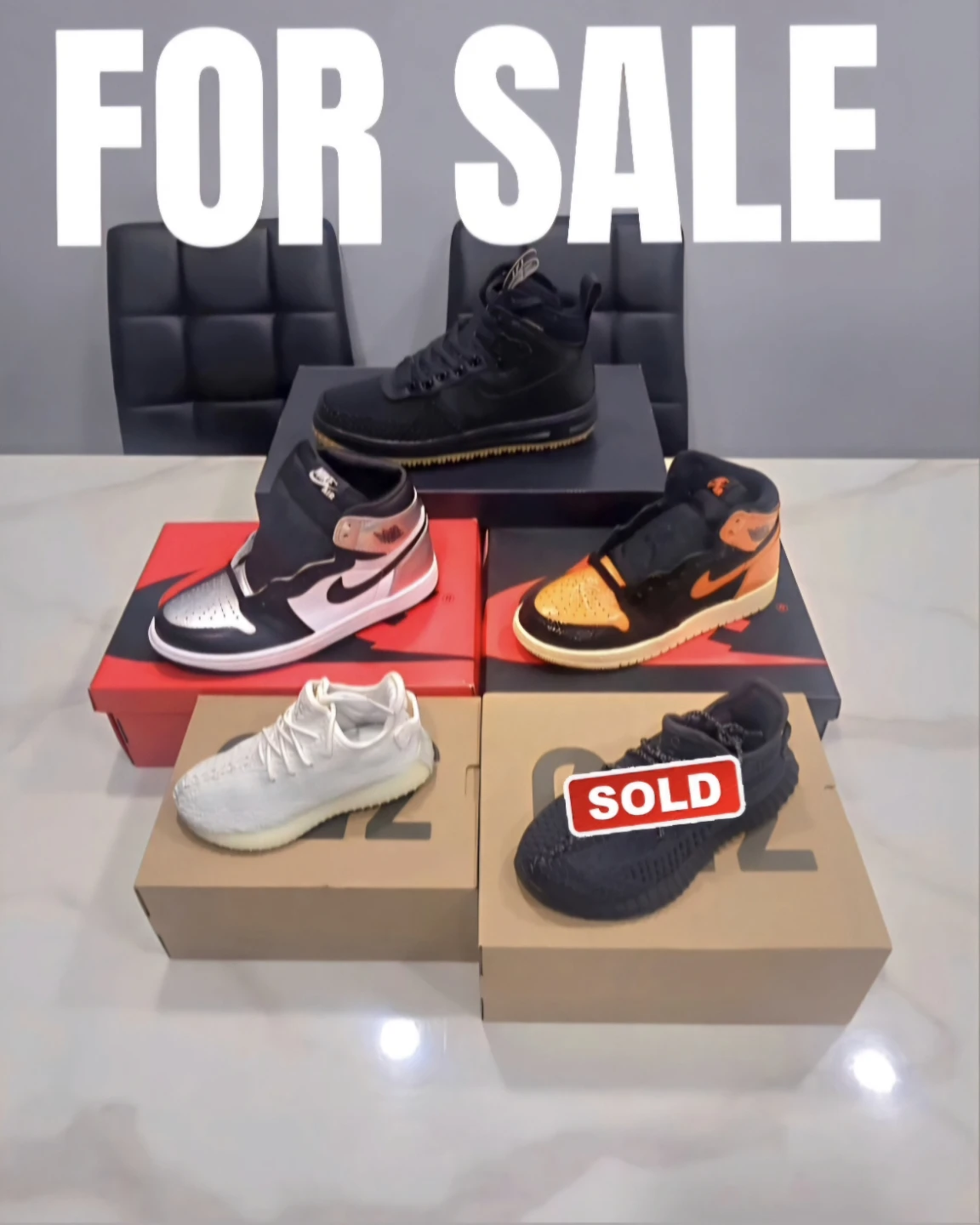 Nike, Jordan, Adidas Yeezy
