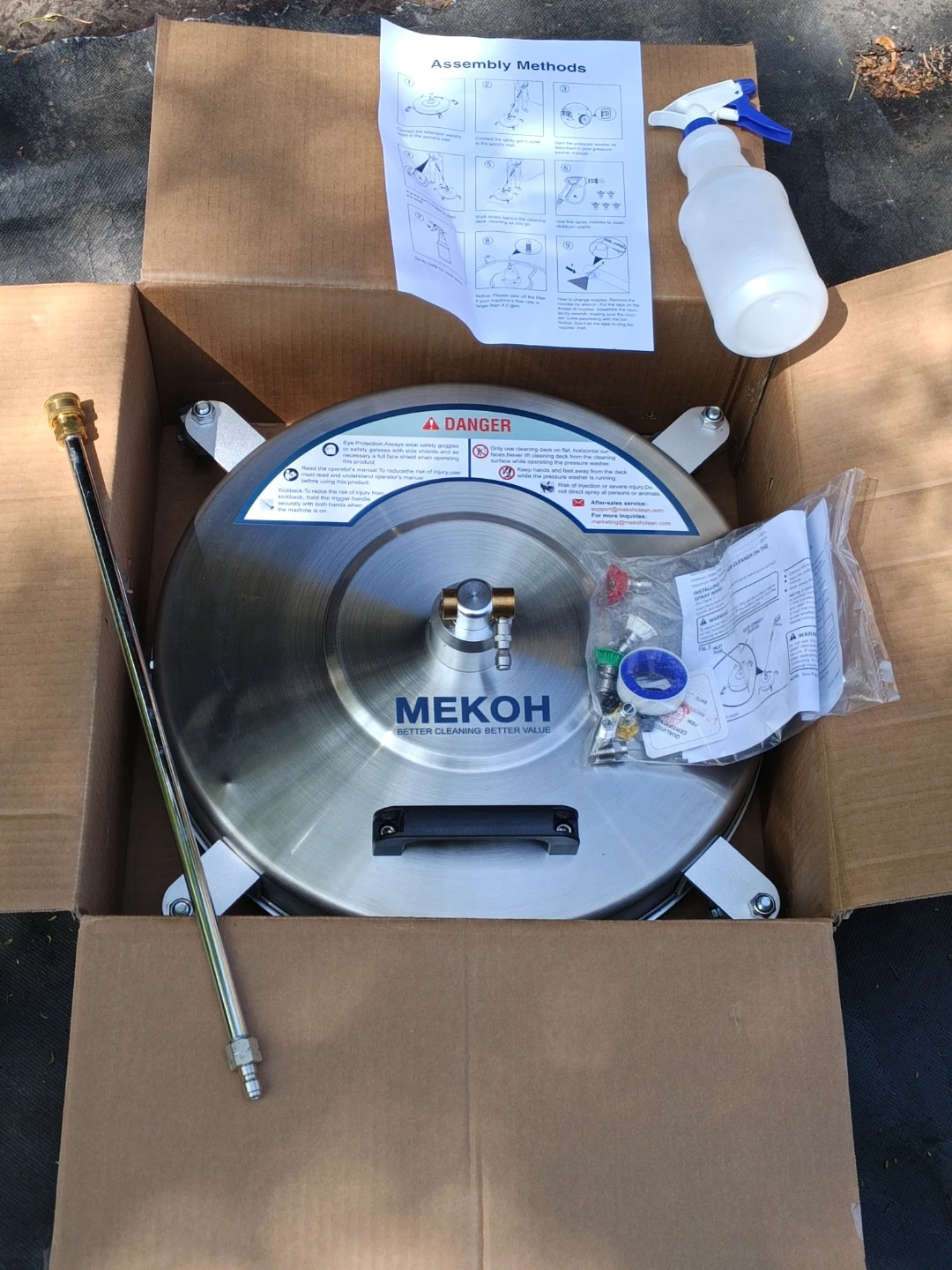 MEKOH Pressure Washer Surface Cleaner Attachment
