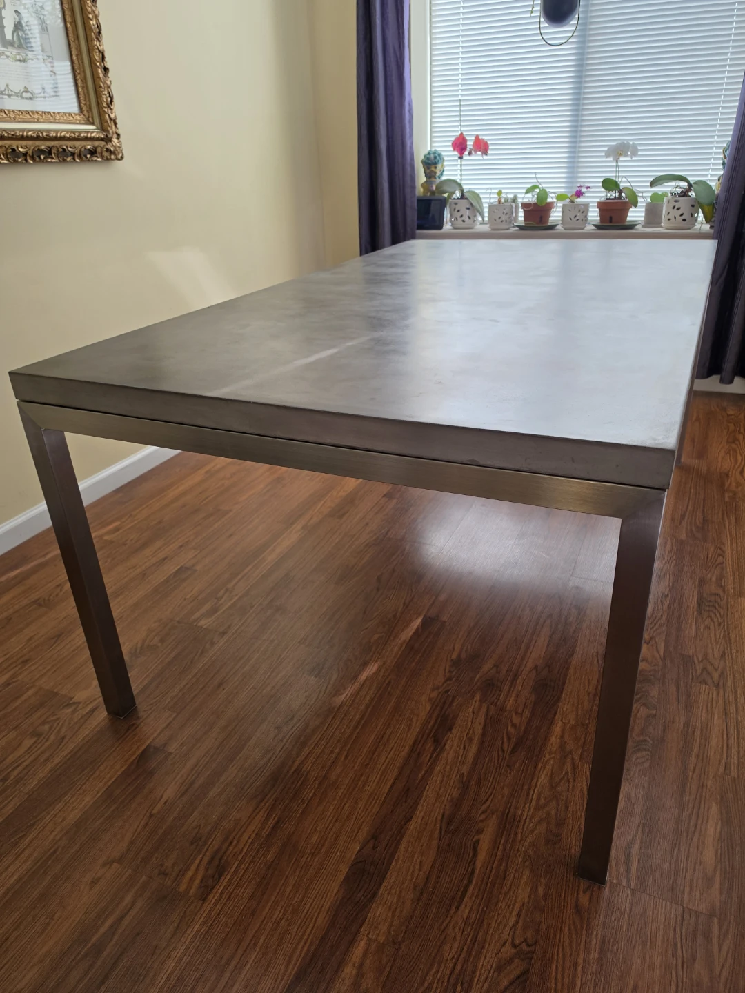 Concrete Top Dining Table Stainless steel Legs - photo 3