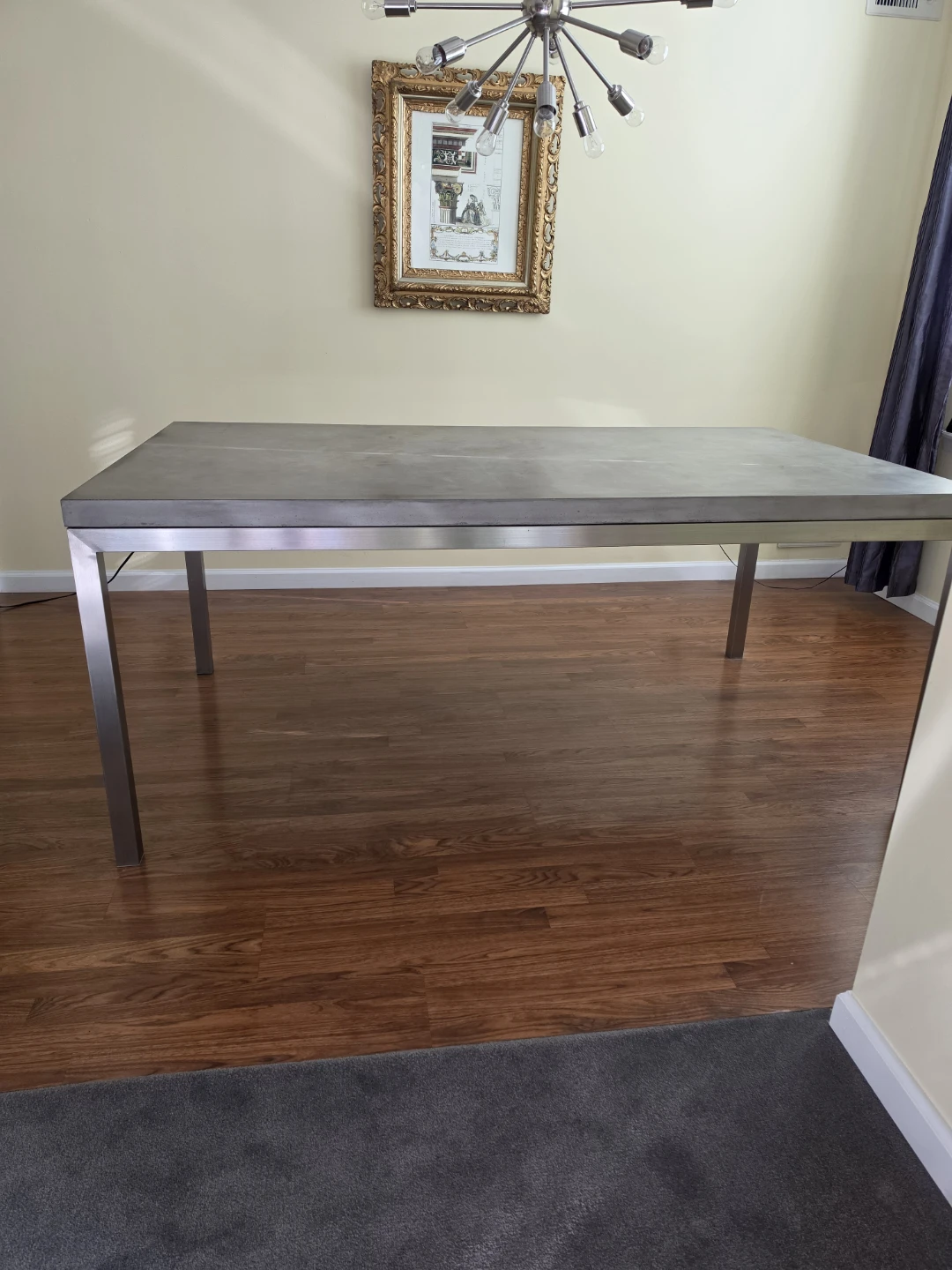 Concrete Top Dining Table Stainless steel Legs - photo 5