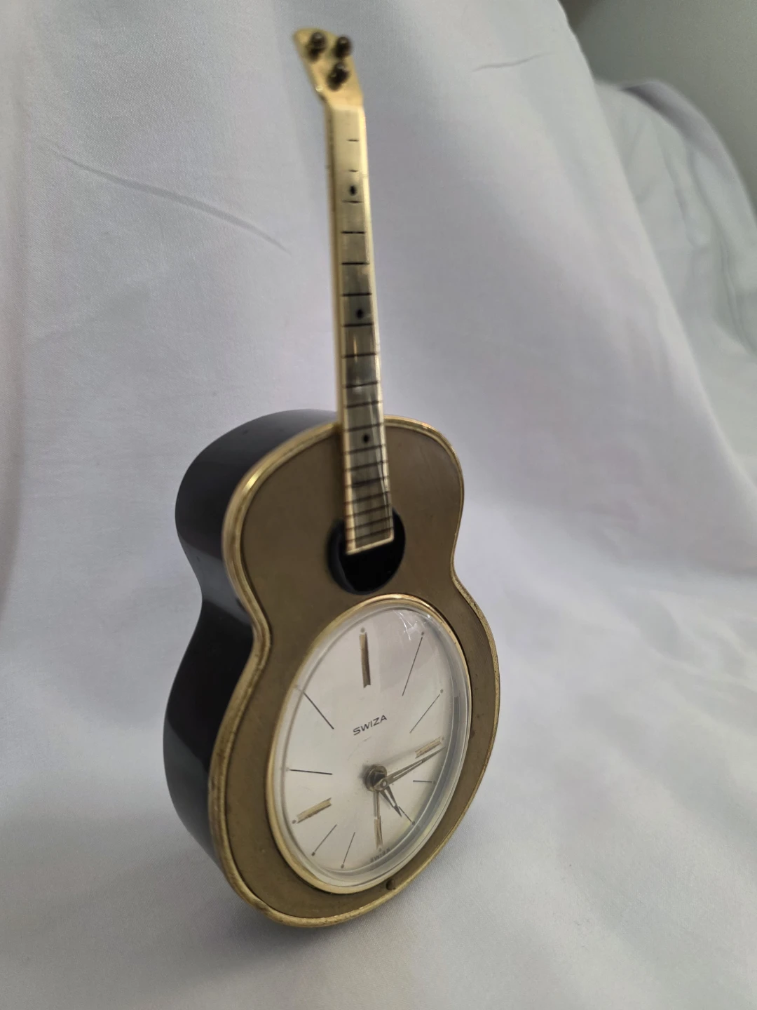 Vintage 1950s Swiza Musical Alarm clock 7"
