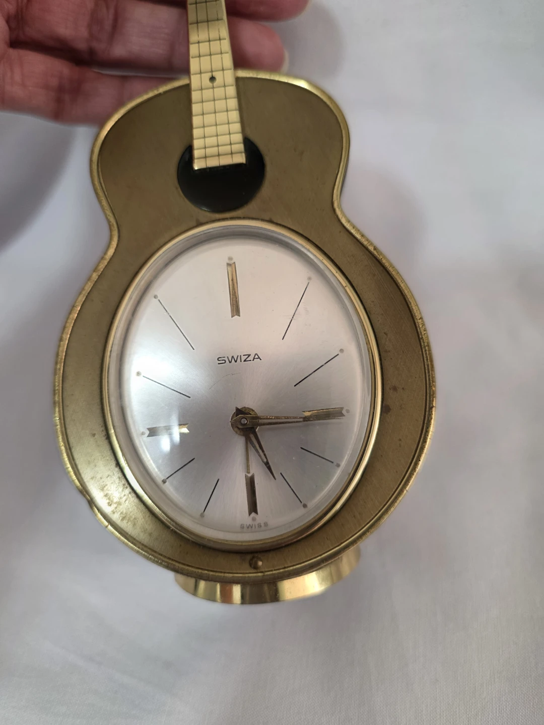 Vintage 1950s Swiza Musical Alarm clock 7" - photo 2
