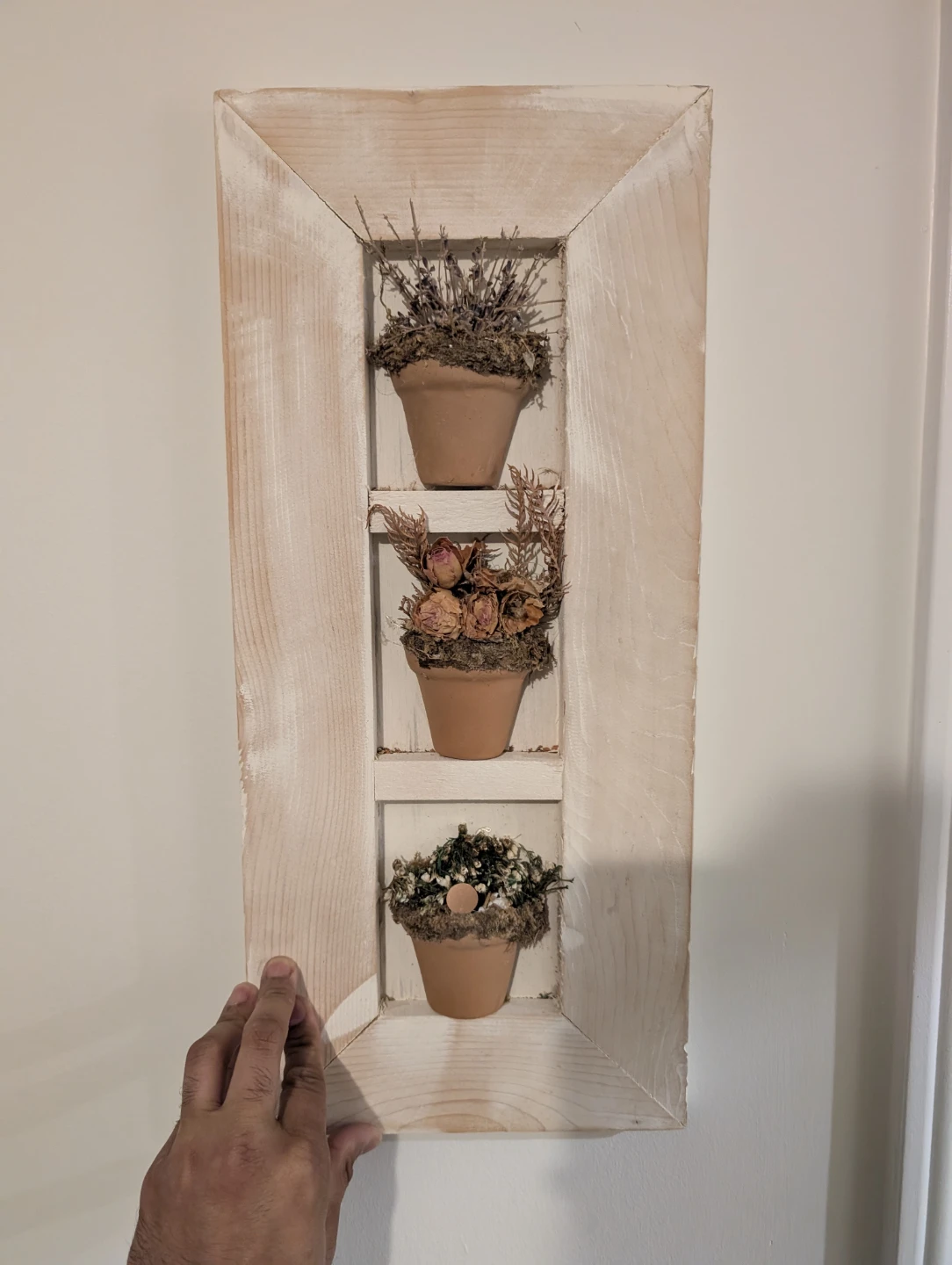 Decorative Wall Hanging with faux potted plants