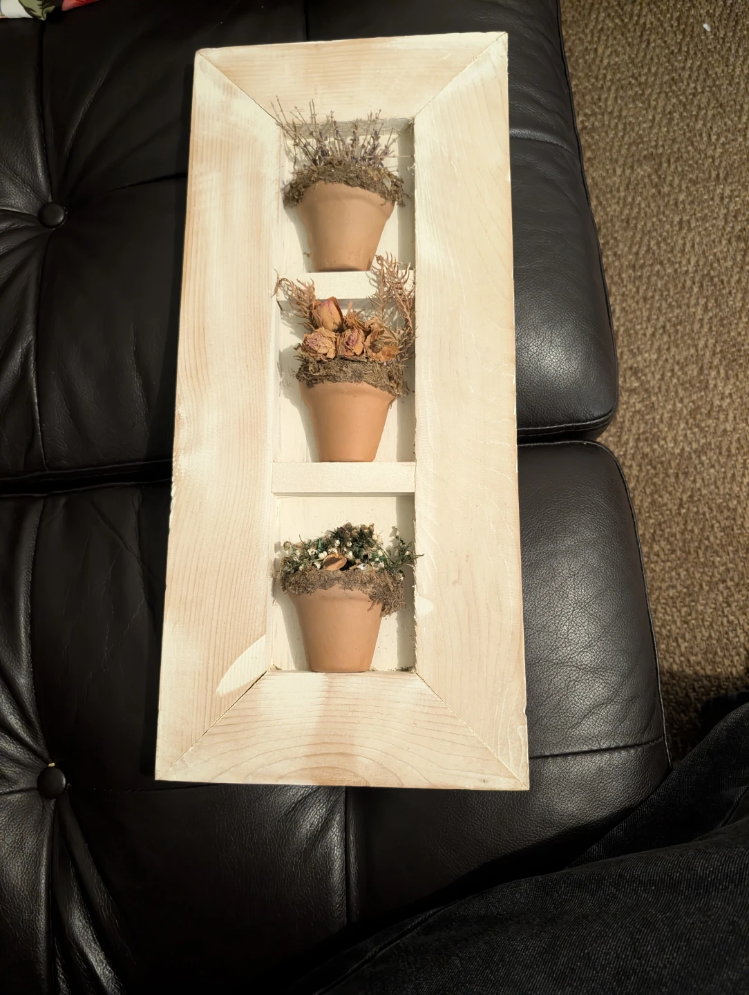 Decorative Wall Hanging with faux potted plants - photo 2