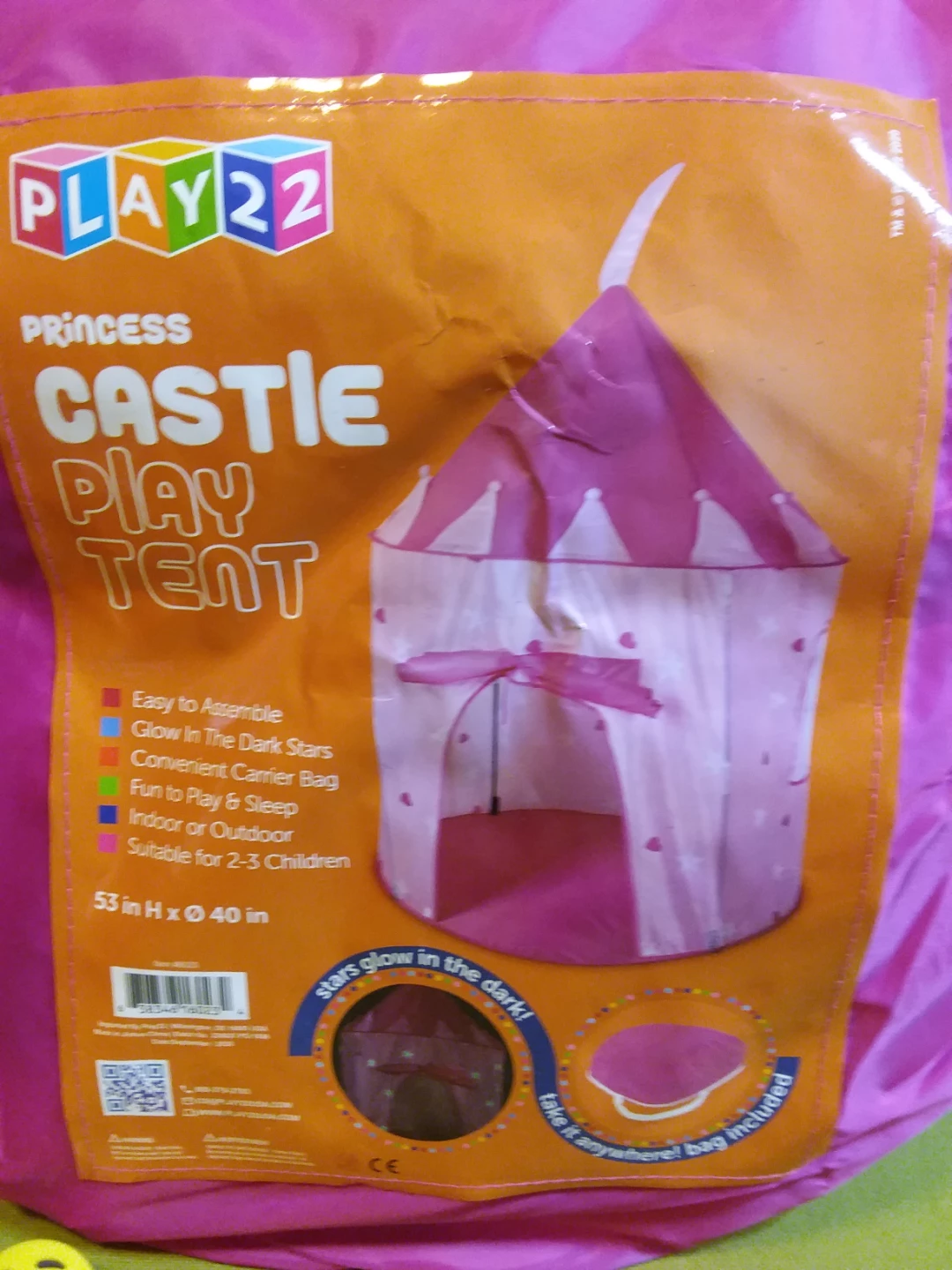 🎪 👩‍👧‍👧 🆕 PLAY22 Princess Castle Play Tent 🎪 👩‍👧‍👧 🆕 - photo 2