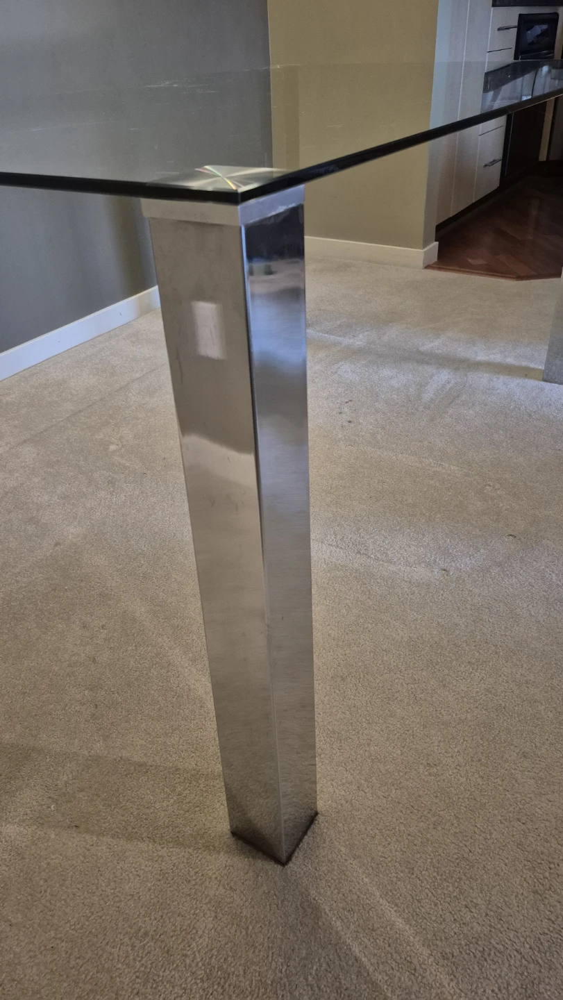 Modern Glass Dining Table with 4 Chairs - photo 4