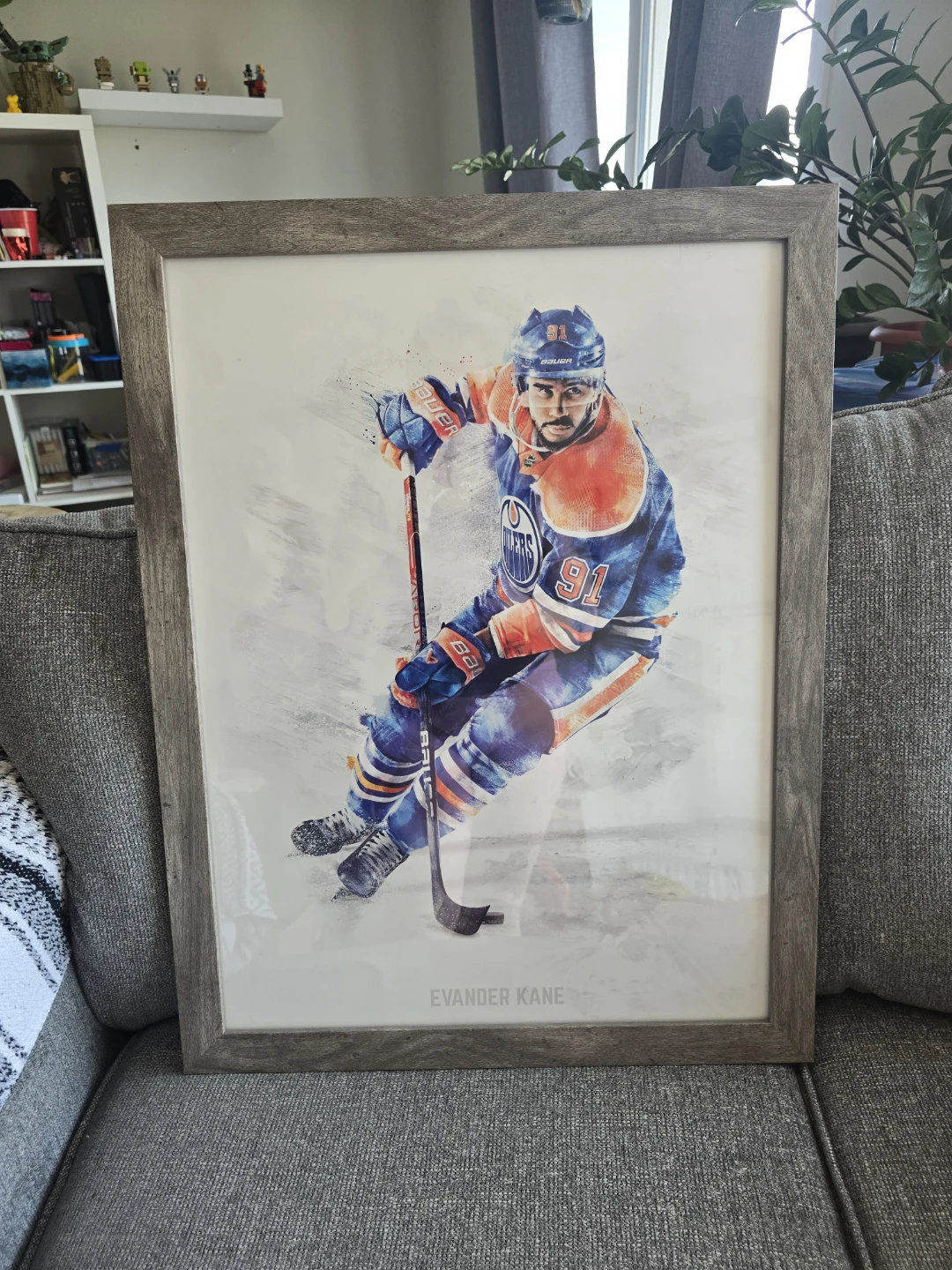 Framed Evander Kane Edmonton Oilers Art Print