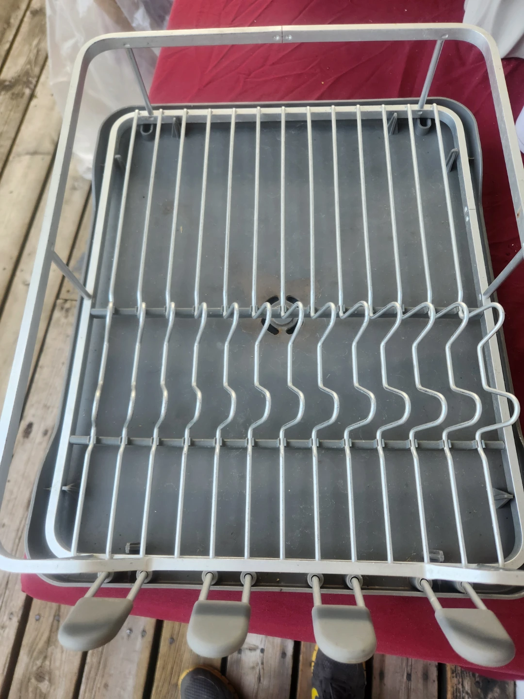 Dish Drying aluminum Rack with Utensil Holder