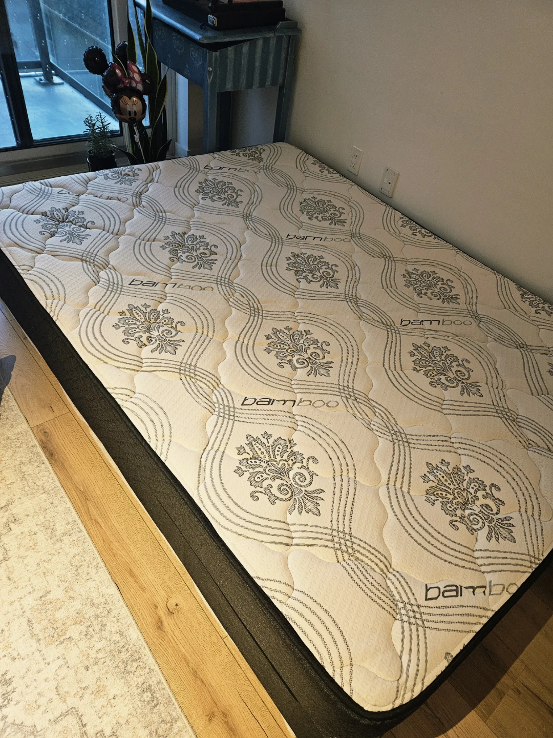 Queen Bed with Bamboo Mattress – Excellent Condition