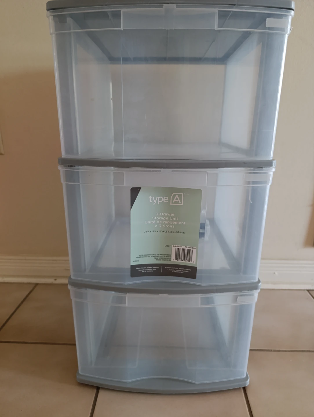 Type A 3-Drawer Storage Unit