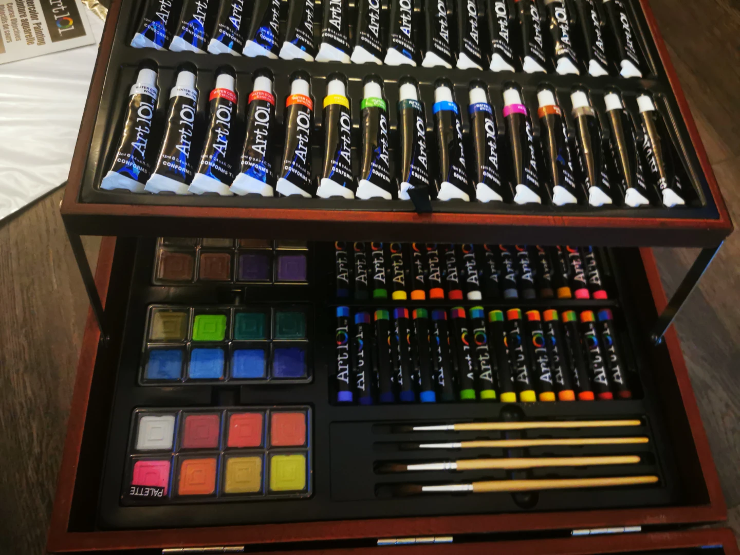 Art 101 Watercolor Painting Set with Wooden Case - photo 2
