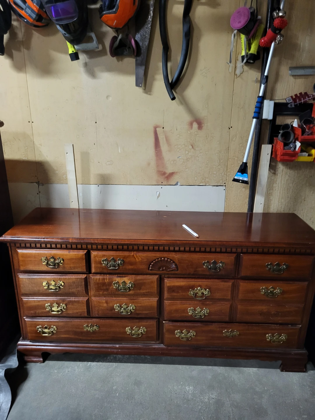 Solid Wood Dresser with Mirror