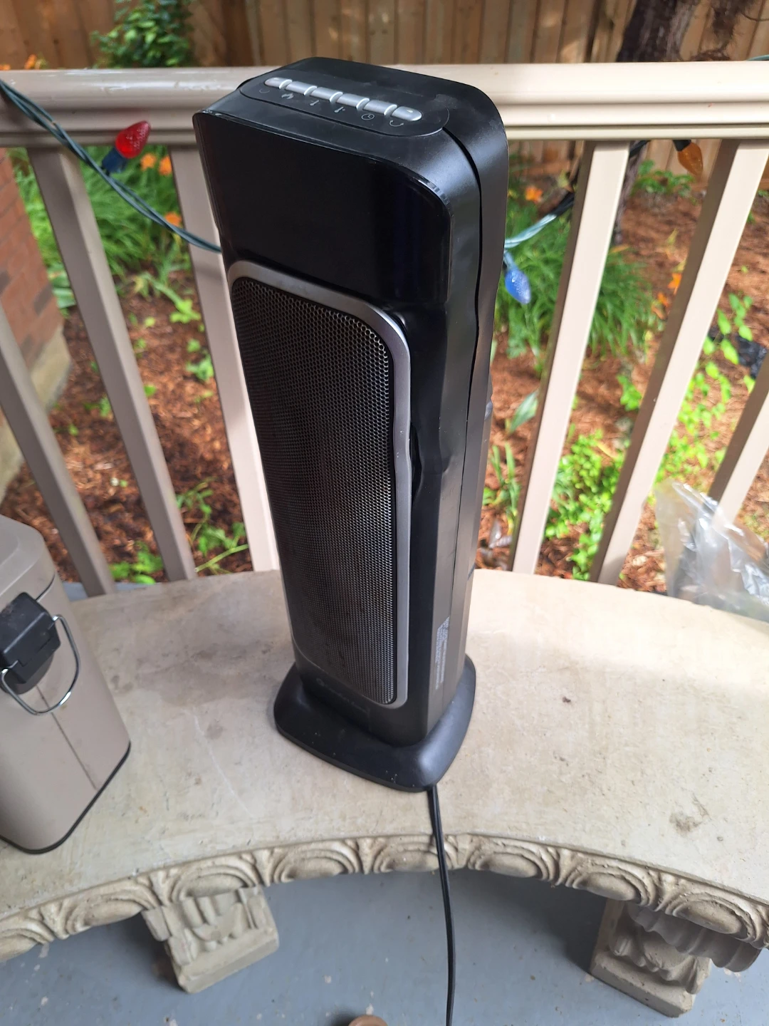 Black Portable Tower Heater - photo 2