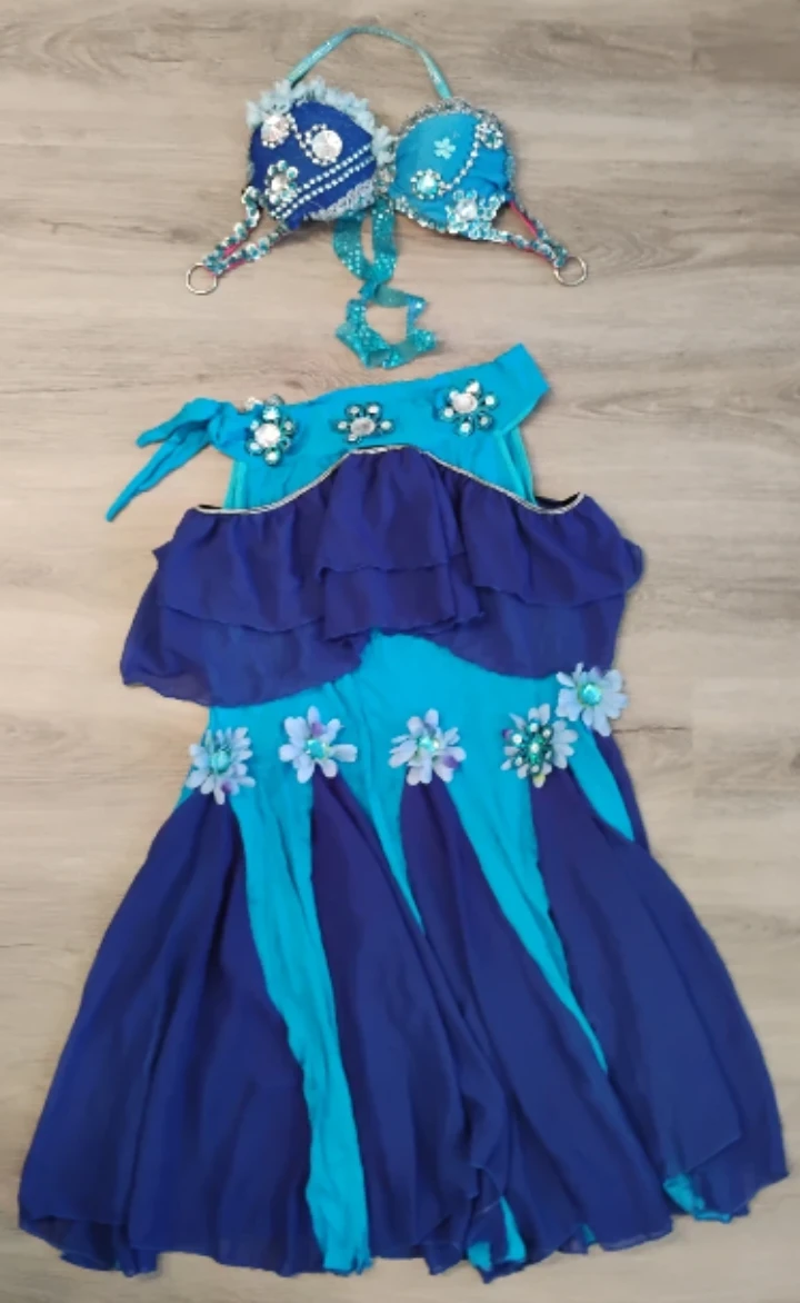 Belly Dance Costume Set - Bra and Skirt